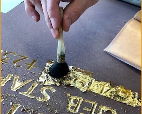 Champissage à la feuille d'or